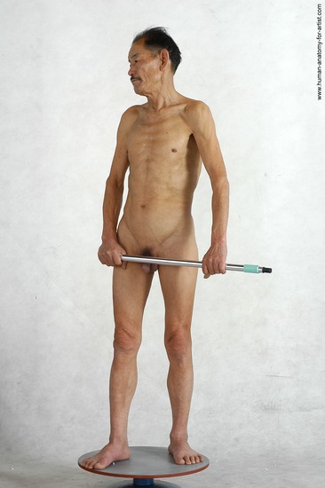 and more Nude Man Asian Standing poses - ALL Slim Short Black Standing poses - simple Realistic