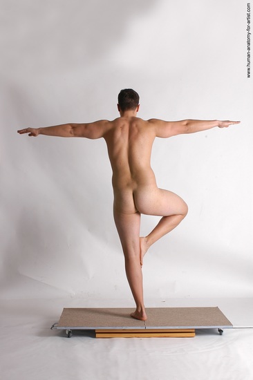 Nude Man White Standing poses - ALL Average Short Brown Standing poses - simple Realistic