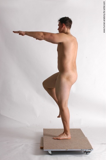 Nude Man White Standing poses - ALL Average Short Brown Standing poses - simple Realistic