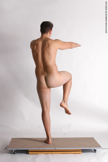 Nude Man White Standing poses - ALL Average Short Brown Standing poses - simple Realistic