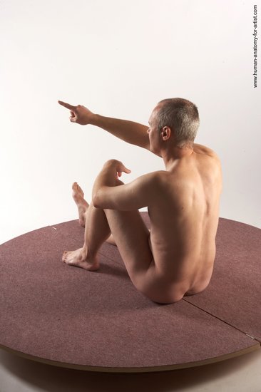 Nude Man White Sitting poses - simple Slim Short Grey Sitting poses - ALL Realistic