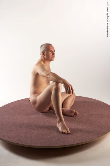 Nude Man White Sitting poses - simple Slim Short Grey Sitting poses - ALL Realistic