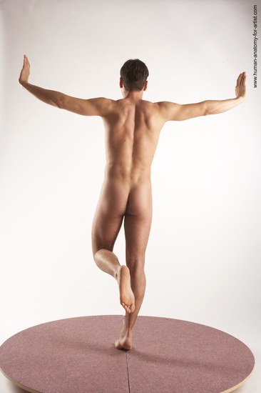 Nude Man White Standing poses - ALL Slim Short Brown Standing poses - simple Realistic