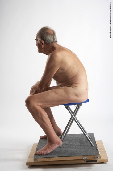 and more Nude Man White Sitting poses - simple Slim Short Brown Sitting poses - ALL Realistic