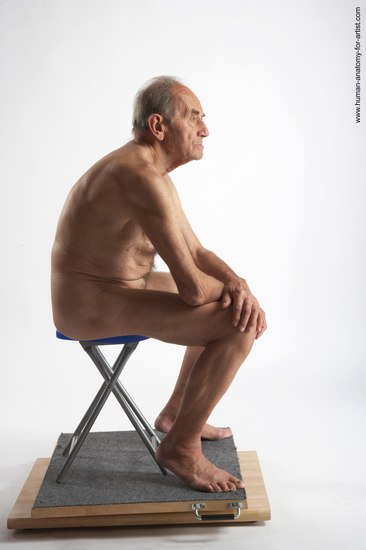 and more Nude Man White Sitting poses - simple Slim Short Brown Sitting poses - ALL Realistic