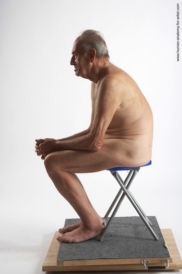 and more Nude Man White Sitting poses - simple Slim Short Brown Sitting poses - ALL Realistic