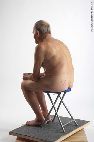 and more Nude Man White Sitting poses - simple Slim Short Brown Sitting poses - ALL Realistic