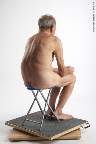 and more Nude Man White Sitting poses - simple Slim Short Brown Sitting poses - ALL Realistic