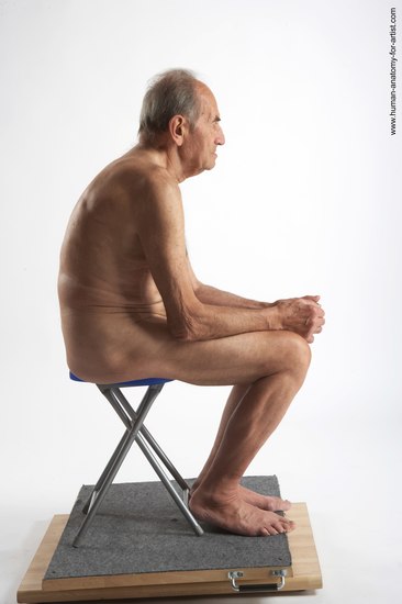 and more Nude Man White Sitting poses - simple Slim Short Brown Sitting poses - ALL Realistic