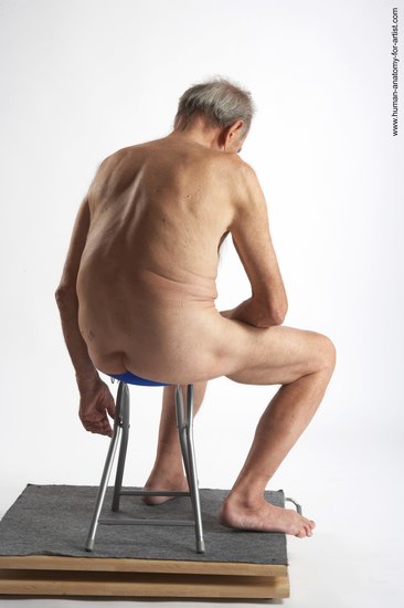 and more Nude Man White Sitting poses - simple Slim Short Brown Sitting poses - ALL Realistic