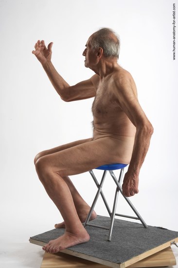 and more Nude Man White Sitting poses - simple Slim Short Brown Sitting poses - ALL Realistic