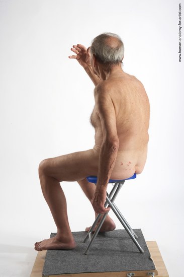 and more Nude Man White Sitting poses - simple Slim Short Brown Sitting poses - ALL Realistic