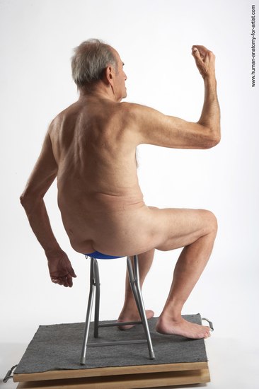 and more Nude Man White Sitting poses - simple Slim Short Brown Sitting poses - ALL Realistic