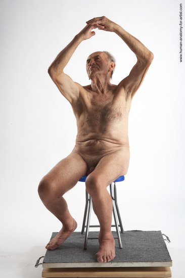 and more Nude Man White Sitting poses - simple Slim Short Brown Sitting poses - ALL Realistic