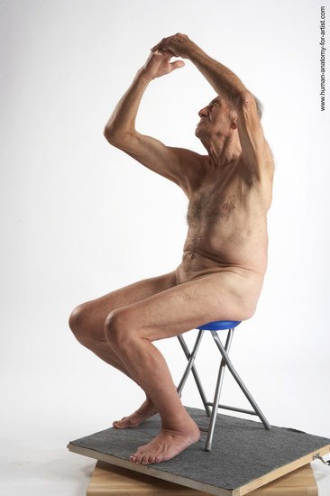 and more Nude Man White Sitting poses - simple Slim Short Brown Sitting poses - ALL Realistic