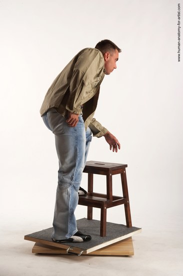 Casual Man White Standing poses - ALL Muscular Short Brown Standing poses - simple Academic