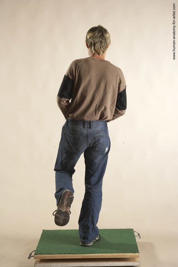 Casual Man White Standing poses - ALL Slim Short Brown Standing poses - simple Academic