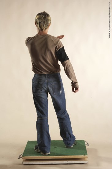 Casual Man White Standing poses - ALL Slim Short Brown Standing poses - simple Academic