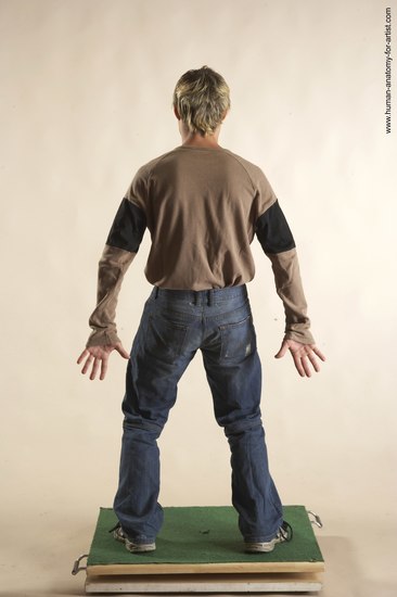 Casual Man White Standing poses - ALL Slim Short Brown Standing poses - simple Academic