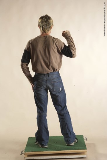 Casual Man White Standing poses - ALL Slim Short Brown Standing poses - simple Academic