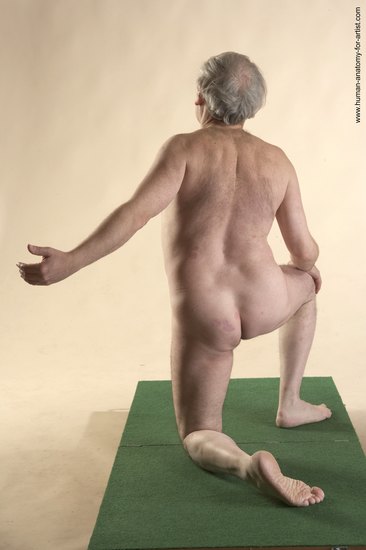 Nude Man White Kneeling poses - ALL Average Bald Grey Kneeling poses - on both knees Realistic