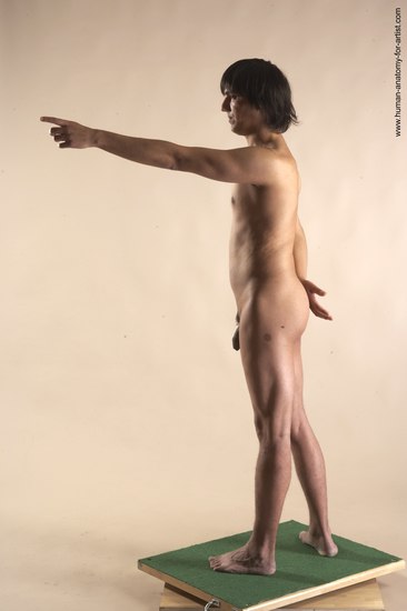 Nude Man White Standing poses - ALL Slim Medium Brown Standing poses - simple Realistic