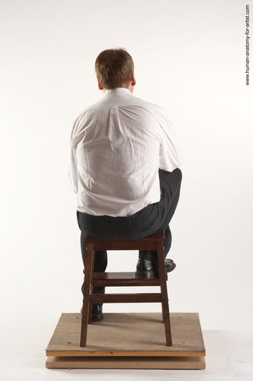 Casual Man White Sitting poses - simple Average Short Brown Sitting poses - ALL Academic