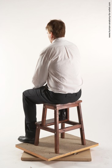 Casual Man White Sitting poses - simple Average Short Brown Sitting poses - ALL Academic