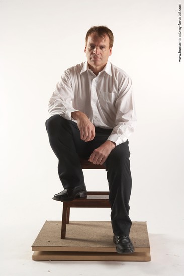 Casual Man White Sitting poses - simple Average Short Brown Sitting poses - ALL Academic