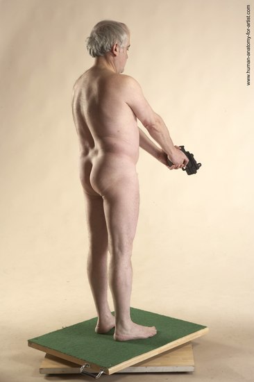 Nude Fighting with gun Man White Standing poses - ALL Average Bald Grey Standing poses - simple Realistic