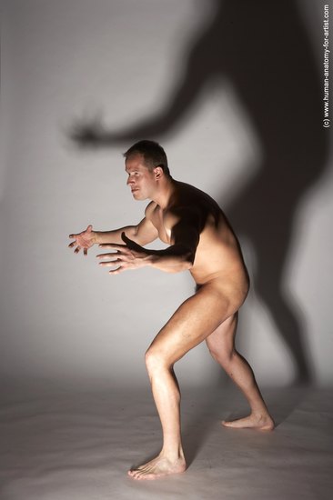 Nude Man White Standing poses - ALL Average Short Brown Standing poses - simple Realistic