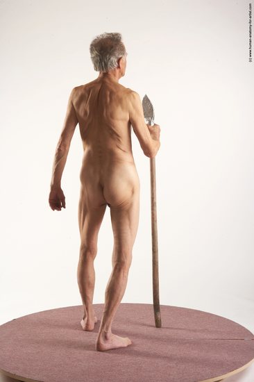 and more Nude Man White Standing poses - ALL Slim Bald Grey Standing poses - simple Realistic