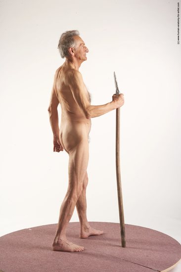 and more Nude Man White Standing poses - ALL Slim Bald Grey Standing poses - simple Realistic