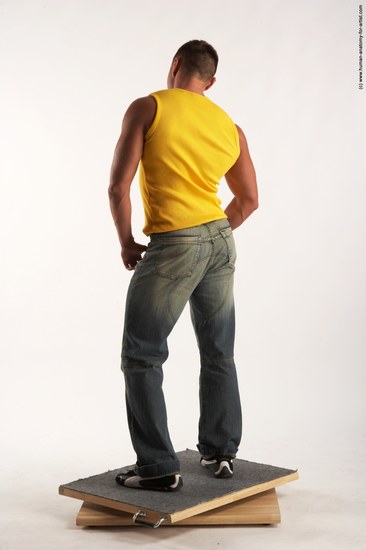 Casual Man White Standing poses - ALL Muscular Short Brown Standing poses - simple Academic