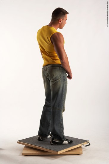 Casual Man White Standing poses - ALL Muscular Short Brown Standing poses - simple Academic