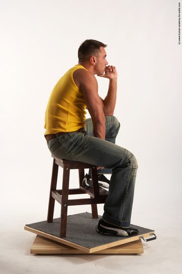 Casual Man White Standing poses - ALL Muscular Short Brown Standing poses - bend over Academic