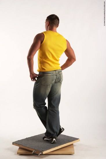 Casual Man White Standing poses - ALL Muscular Short Brown Standing poses - simple Academic