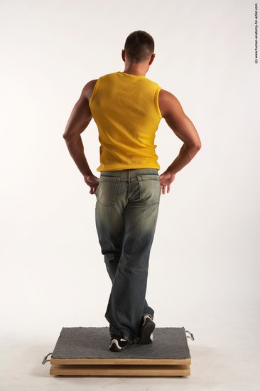 Casual Man White Standing poses - ALL Muscular Short Brown Standing poses - simple Academic