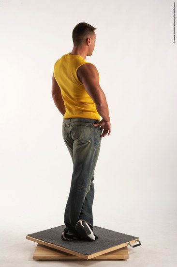 Casual Man White Standing poses - ALL Muscular Short Brown Standing poses - simple Academic