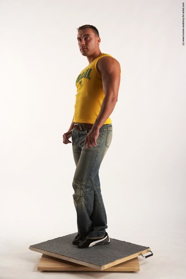 Casual Man White Standing poses - ALL Muscular Short Brown Standing poses - simple Academic