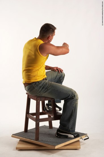 Casual Man White Standing poses - ALL Muscular Short Brown Standing poses - bend over Academic