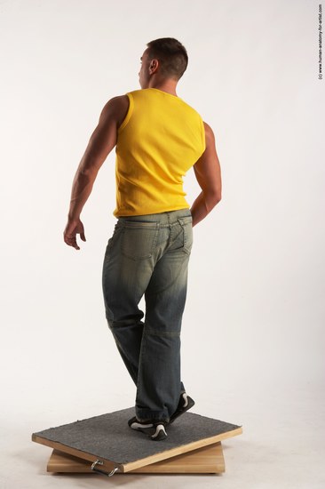 Casual Man White Standing poses - ALL Muscular Short Brown Standing poses - simple Academic