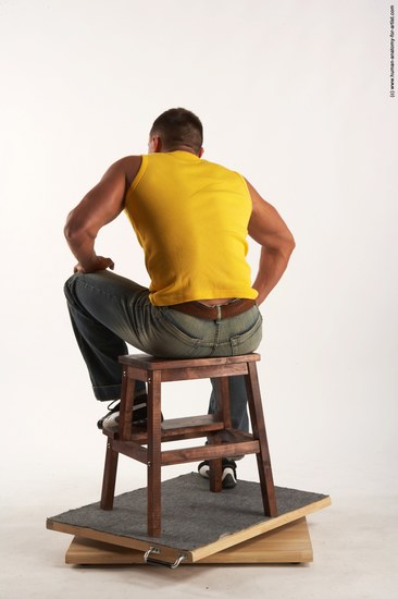 Casual Man White Standing poses - ALL Muscular Short Brown Standing poses - bend over Academic