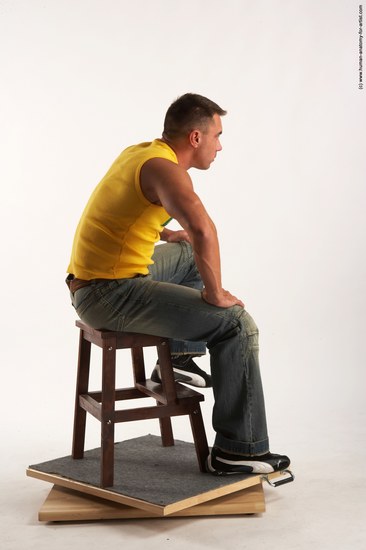 Casual Man White Standing poses - ALL Muscular Short Brown Standing poses - bend over Academic