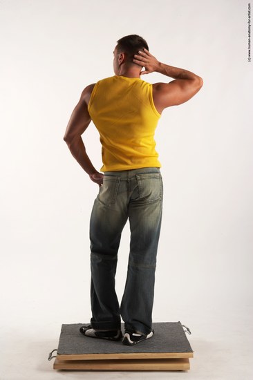 Casual Man White Standing poses - ALL Muscular Short Brown Standing poses - simple Academic