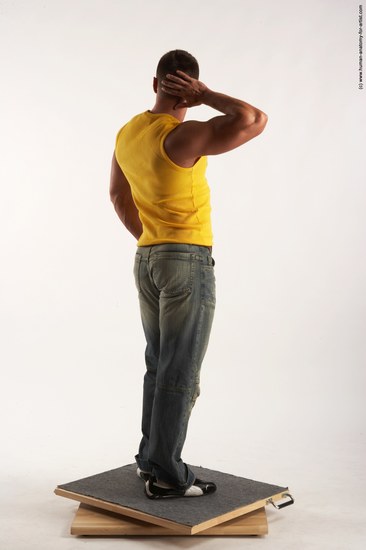 Casual Man White Standing poses - ALL Muscular Short Brown Standing poses - simple Academic