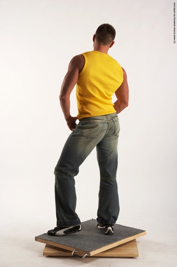 Casual Man White Standing poses - ALL Muscular Short Brown Standing poses - simple Academic