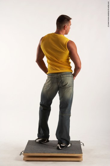 Casual Man White Standing poses - ALL Muscular Short Brown Standing poses - simple Academic