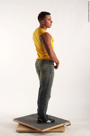 Casual Man White Standing poses - ALL Muscular Short Brown Standing poses - simple Academic