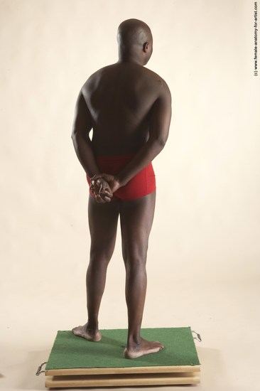 Underwear Man Black Standing poses - ALL Average Bald Standing poses - simple Academic